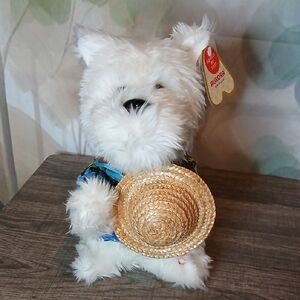 Vacation Dog with Straw Hat